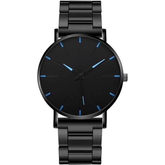 Other - Watch Man Black Watch Male Casual Business Watch: Ultra Thin Stainless Steel